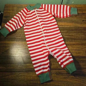 Hana Anderson Red & White Christmas Pajama Set – Size 3-6 M